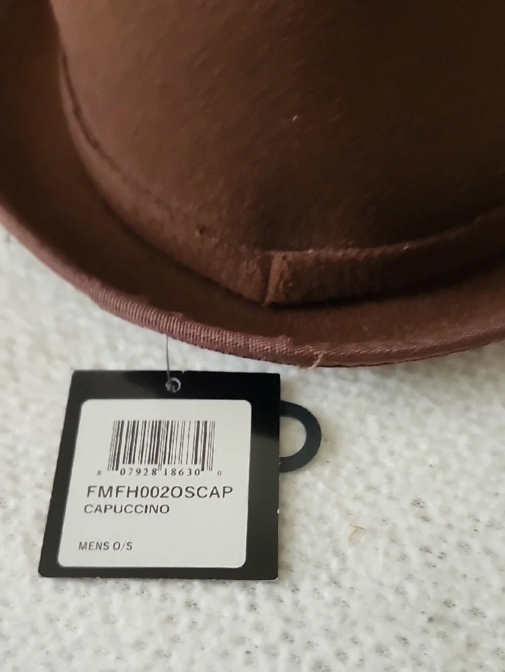 Frye Men's Fedora Hat Dark Brown Felt Stingy Brim Trilby NWT OSFM